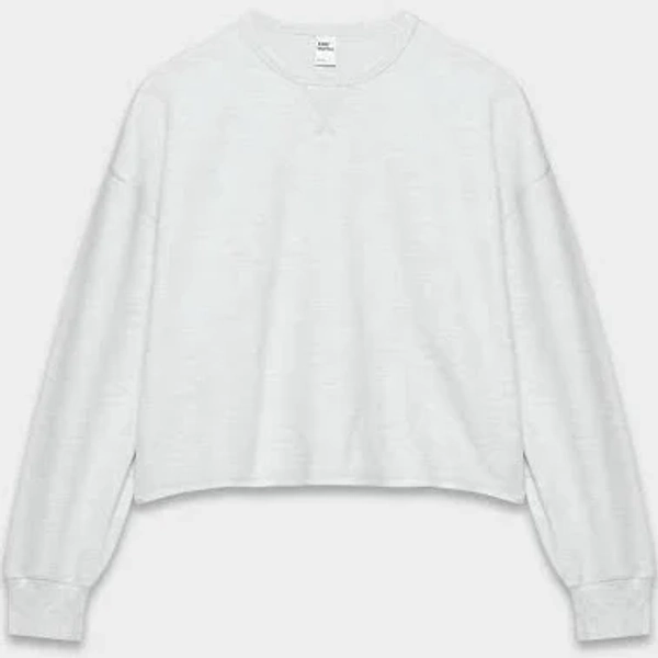 Tna Women's New Wafflex Haze Longsleeve Blouse in Heather Cloud White | 2XS | Lyocell/Polyester/Elastane