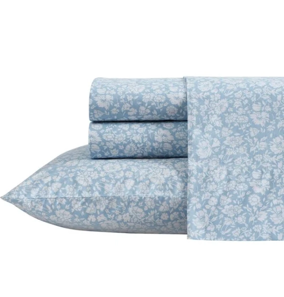 Laura Ashley Heirloom Ditzy Cotton Percale Sheet Set