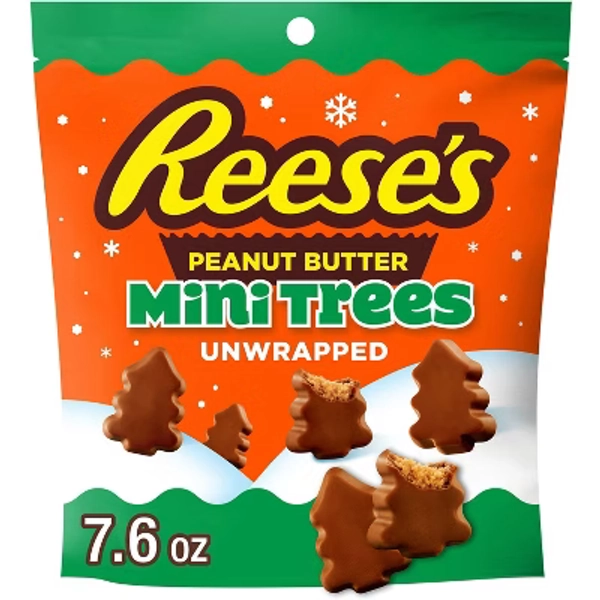 Reese's Tiny Christmas Trees Stand Up Chocolate Pouch - 7.6oz