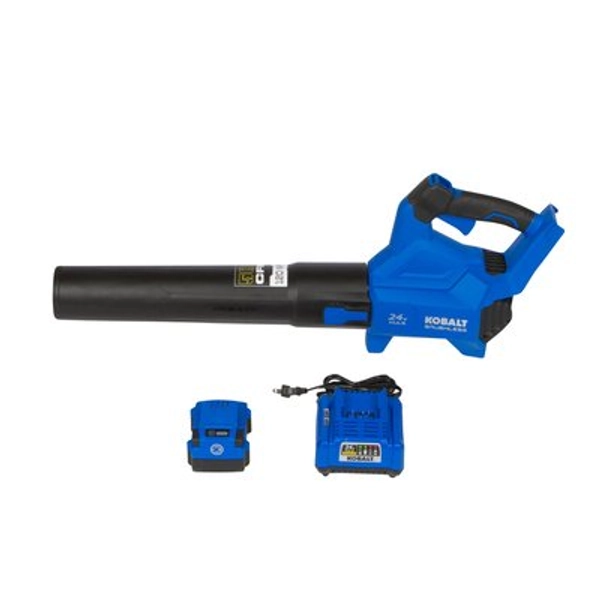 Kobalt 24-volt 500-CFM 120-MPH Battery Handheld Leaf Blower 4.0 Ah | KHB 4224A-03