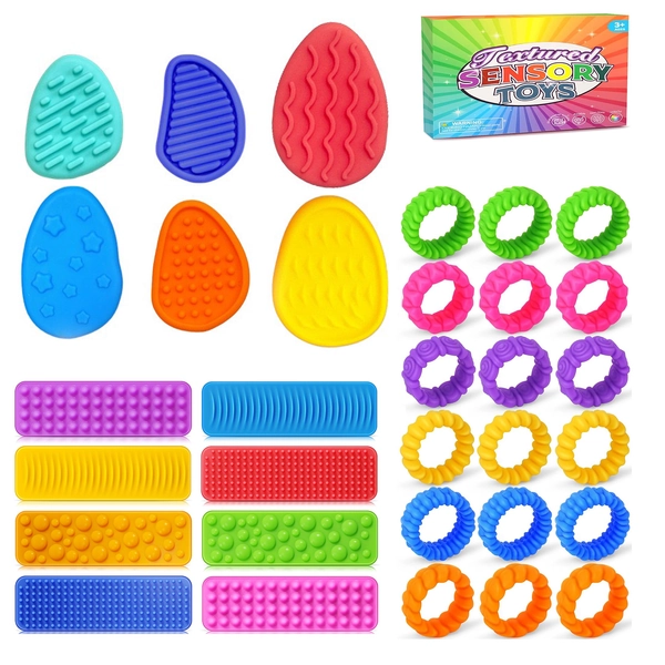 Sensory Fidget Toys for Kids Adults : 32 P  ack Quiet Fidgets for Kids Calming - Sensory Autism Toys for Anxiety Relief - Christmas Stocking Stuffers Gifts for Boys Girls