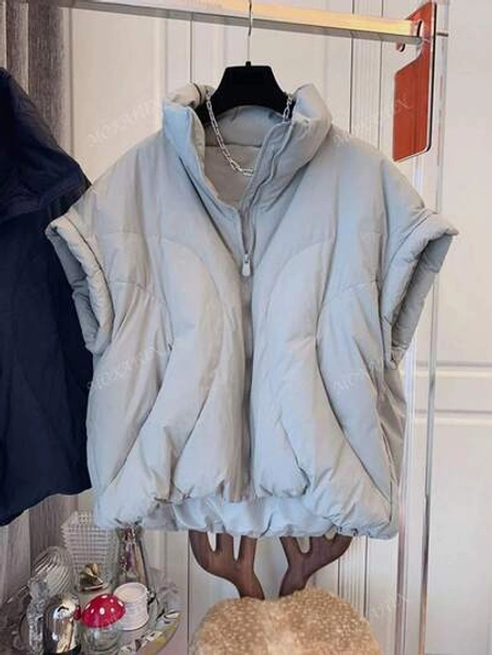 Women Quilted Vest Sleeveless Zip Up Jackets Outerwear Winter Style Lightweight Coat