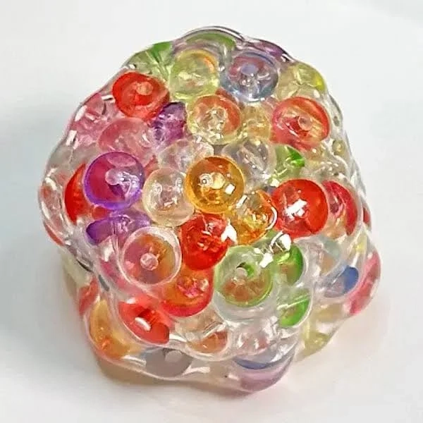 Crunch & Squish Crunchy Squishy Stress Ball Fidget Toy Assorted Colors 6cm Soft Durable Portable for Stress Relief Anxiety Reduction Focus Aid