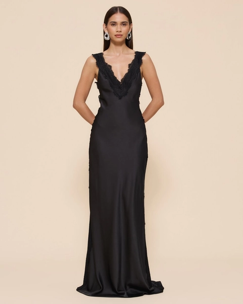 Lou V-Neck Panel Maxi Dress