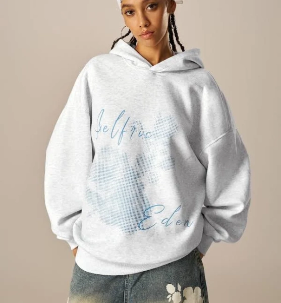 Aelfric Eden Blurring Flower Print Hoodie