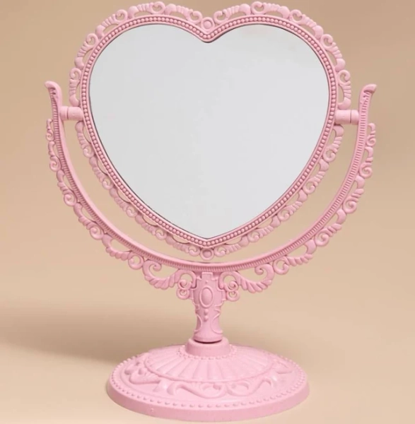 Francesca's Heart Tabletop Vanity Mirror