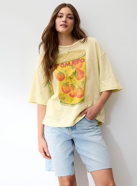 Le t-shirt ample imprim&eacute; Tomato