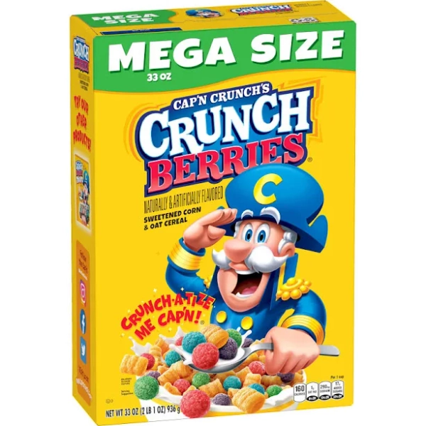 Cap'n Crunch Mega Size Crunch Berries Cereal