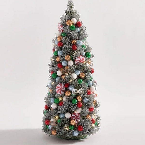 Pottery Barn Peppermint Twist Bauble Tree