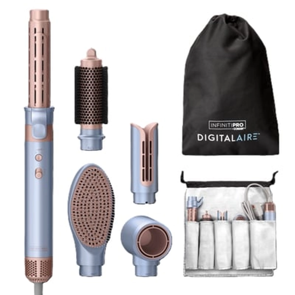 InfinitiPRO DigitalAIRE Wet-to-Dry Styling Wand with Multiple Attachments & Storage Bag