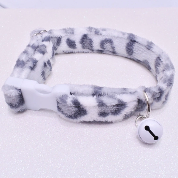 Snow Leopard Fluffy Collar 12-18inch Pet Play Cosplay Adult
