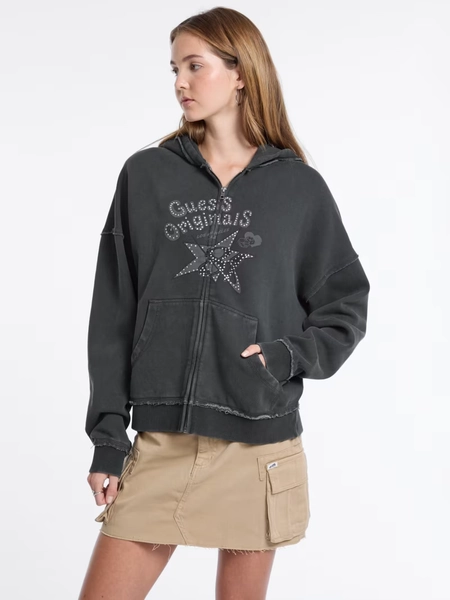 GUESS Originals Star Rhinestone Hoodie