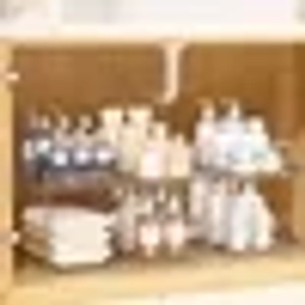 Sindcom 3 Pack Bathroom Plastic Storage Organizer, 2 Tier Clear Under Sink Organizers Vanity Countertop Storage Container