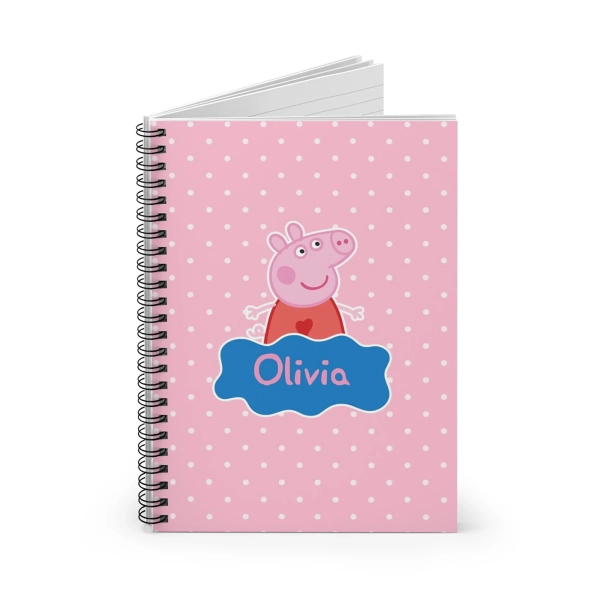 Peppa Pig Favors - Personalized notebook - Peppa Pig Birthday supply - Peppa Pig Gift - Peppa Pig Notebook - Gift for kids - Peppa Pig Party