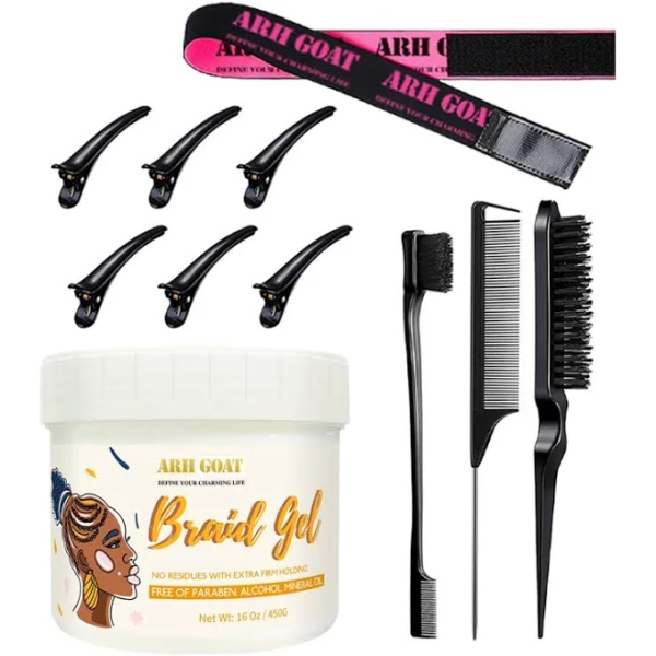 ARHGOAT Braiding Gel & Styling Tools Set