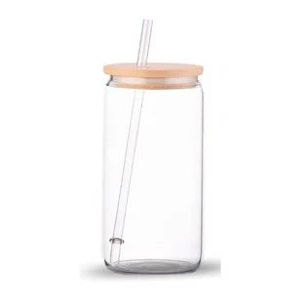 16oz. Glass Libbey Cup with lid Clear
