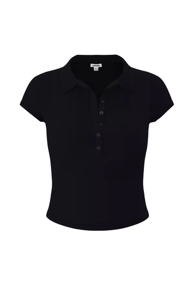 Sleek Short Sleeve Polo Top