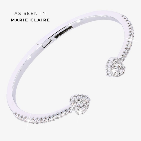 DiamonFlash Heart Bangle, Baguette