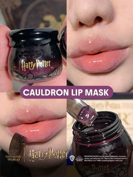 Harry Potter™ X SHEGLAM Magic Cauldron Lip Mask Moisterizing Gel Lip Care Purple Lip Balm Brand Beauty Makeup Face Paint Cosmetic For Women Girls Perfect For Fall Winter Ideal For Y2K Fancy Fashion Suitable For Birthday Christmas Present Party Ready Best Color
