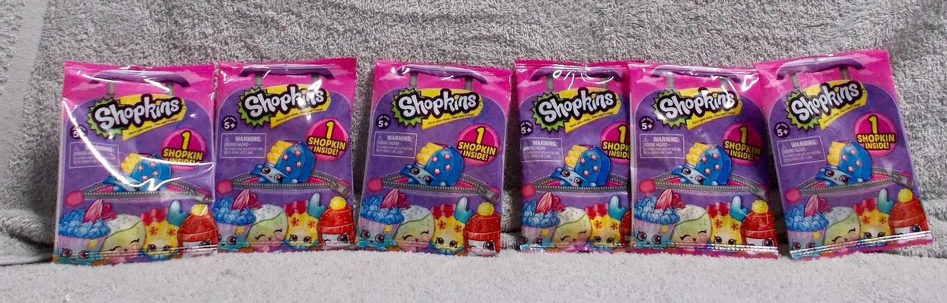 6 NEW BLIND BAGS SHOPKINS (1 shopkin in each bag)