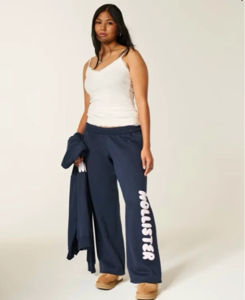 Logo Graphic Wide-Leg Sweatpants
