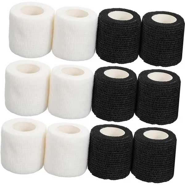 12 Rolls Self-Adhesive Elastic Bandage Sport Tape Outdoor Tape Outdoor Tape Non- Woven Bandage Sports Bandages Cohesive Wrap Self-Adhesive Fitness Bands Birthday Gift