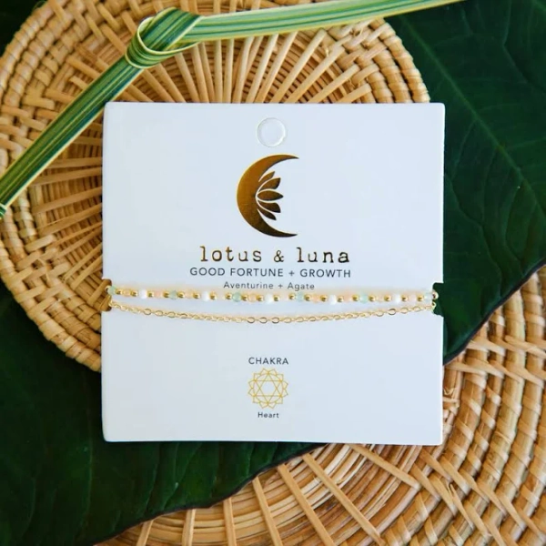 Lotus & Luna Good Fortune + Growth Layered Healing Bracelet
