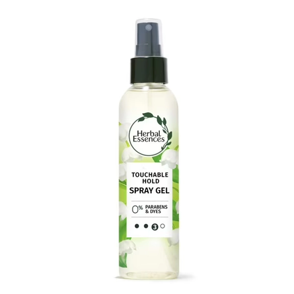 Herbal Essences Touchable Spray Hair Gel for Frizz Control, 24-Hour Hold Styling Gel, 5.7 fl oz Unisex