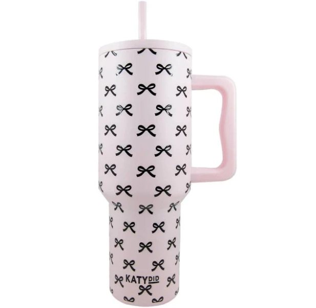 Shop Katydid Pink Bow Tumbler