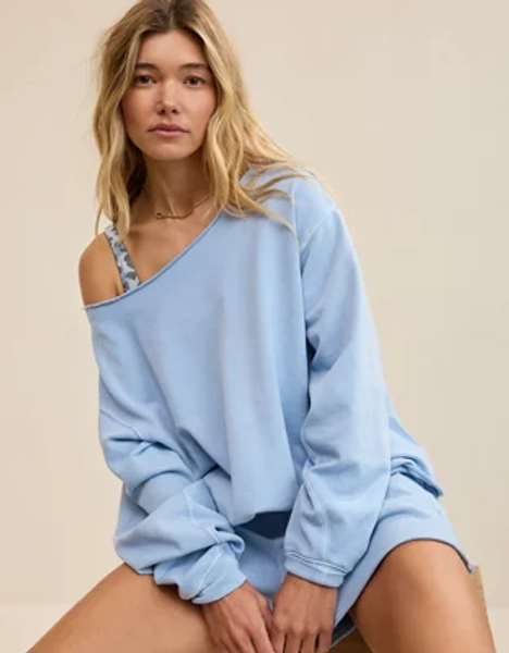 Aerie Alumni Off The Shoulder Sweatshirt
