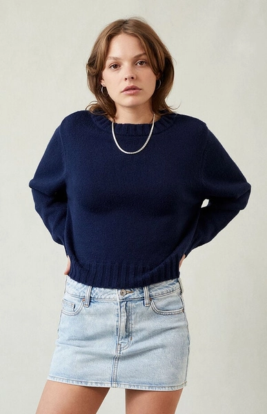 Bella Stretch Light Indigo Mid Rise Denim Mini Skirt