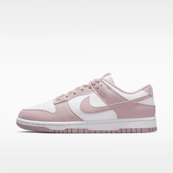 Nike Dunk Low Women's Shoes - White/White/Particle Rose - Size 5