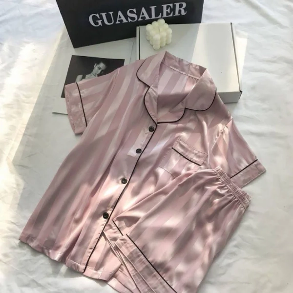 Women's Satin Short Sleeve Pyjamas