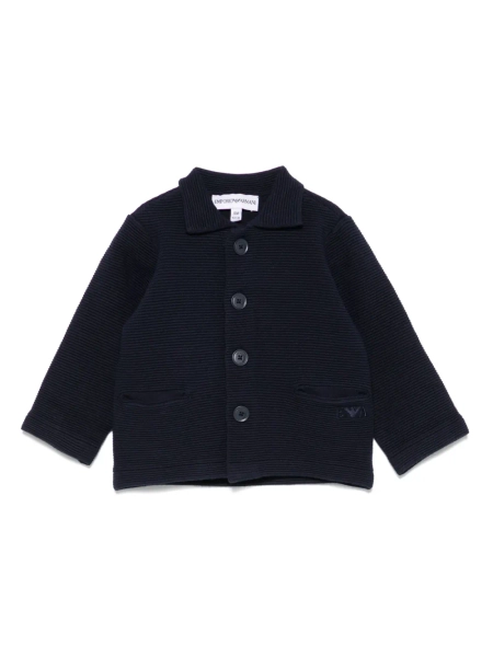 Emporio Armani Kids ribbed-knit cardigan | 12 mth