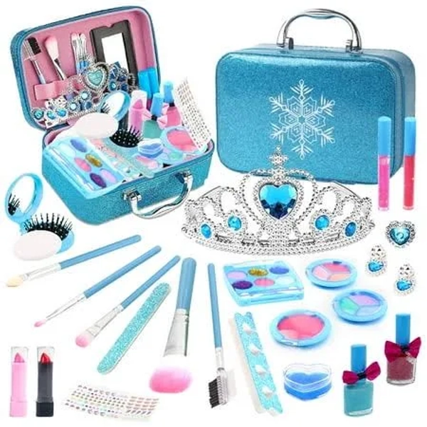 Rirool Kids Makeup Set Toys 25-Piece Washable Princess Makeup Set
