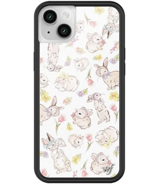 Wildflower Bunnies in Bonnets iPhone Case