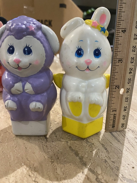 Retro/Vintage 1984 Collectible Baby Rattles Set of 2 Mattel Inc.
