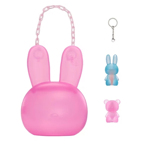 Mini Glam Purse with Cosmetic Bunny - Berry