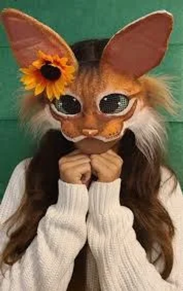 Therian Mask Orange Cat | CheetahPaws | Cosplay | Furry | 100% handmade