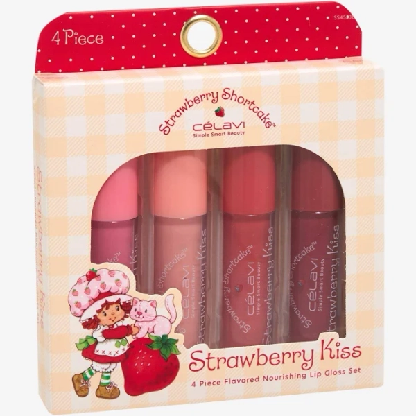 Celavi Strawberry Kiss Lip Gloss Set