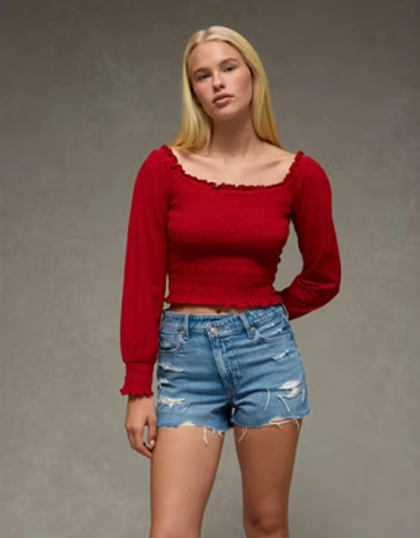 AE Strigid Super High-Waisted Mom Short