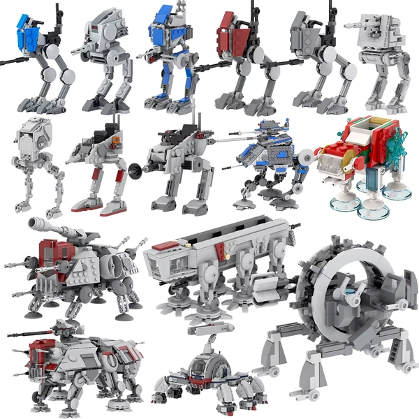 MOOXI Space Wars Walking Machine Model MOC Bricks DIY Diorama Adult Children Toys Building Block Set Montessori Gifts Decoration - AliExpress 
