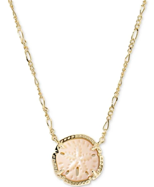 Kendra Scott Women's Sterling Silver Sand Dollar Pendant Necklace with Natural Mother of Pearl