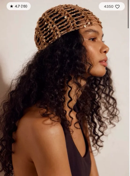 Mila Sequin Disco Crochet Skull Cap