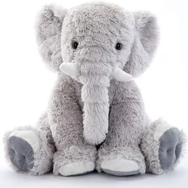 MorisMos 20'' Gray Elephant Stuffed Animal Soft Stuffed Elephant Toy