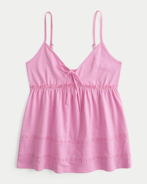 Tie-Front Babydoll Top