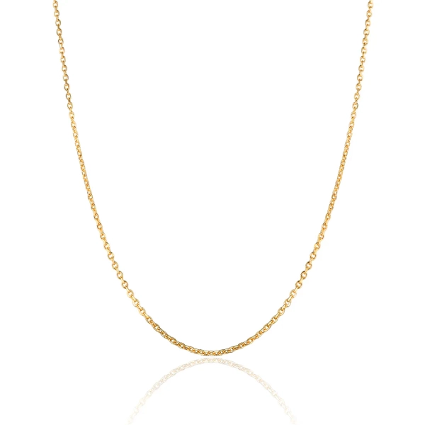 ❤️1.5mm Tiny Rolo Chain Necklace for Women in 14K Gold Plated