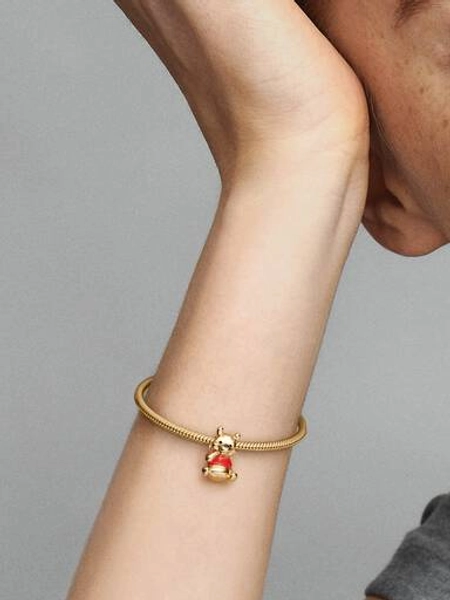 Disney Winnie the Pooh Bear Charm | Pendant | Gold plated | Pandora US