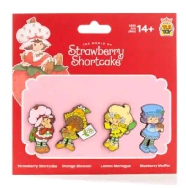 Animated Series Strawberry Shortcake Sdcc 24 Exclusive 4 Pack Enamel