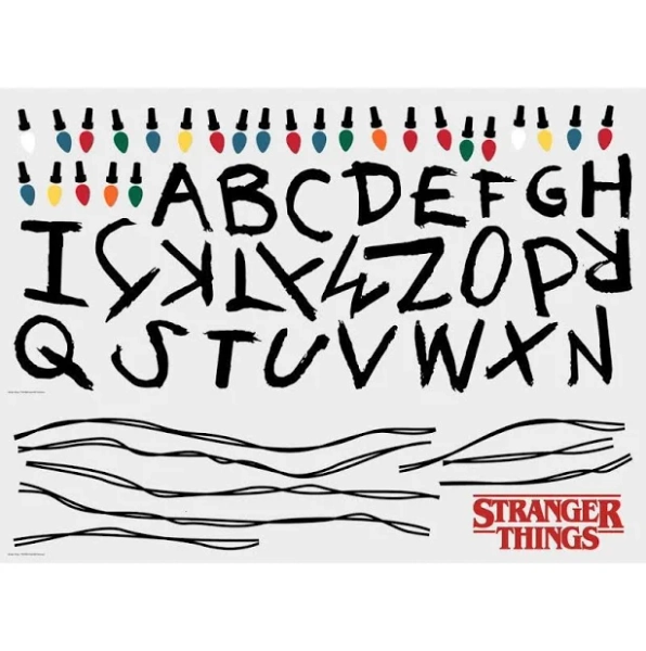 RoomMates Netflix Stranger Things Christmas Light Peel And Stick Giant Wall Decals with Alphabet